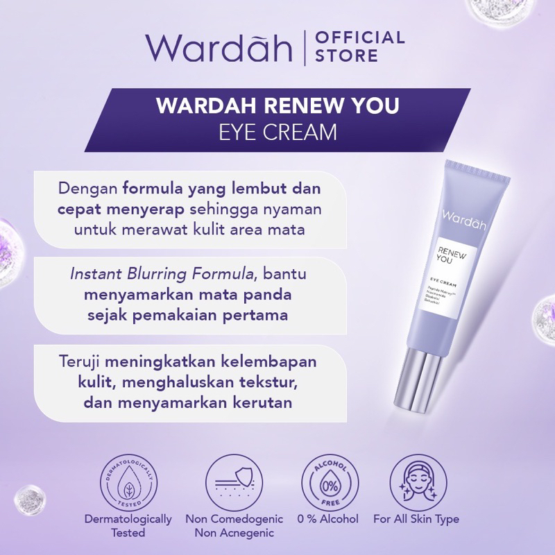 ( cod) Wardah Renew You Anti Aging Eye Cream 10ml terlaris