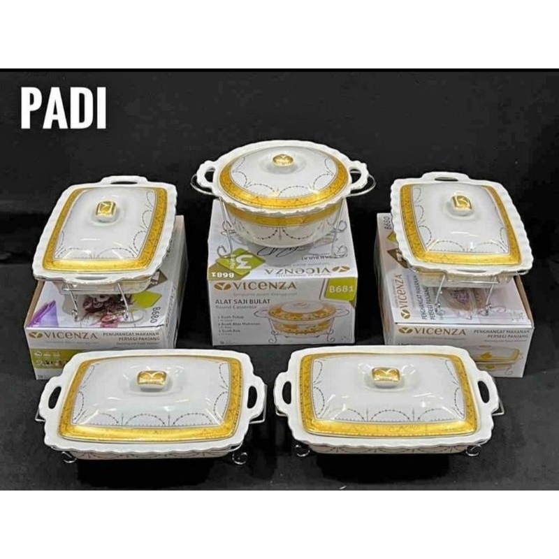 Prasmanan Set Wadah Saji Vicenza Padi