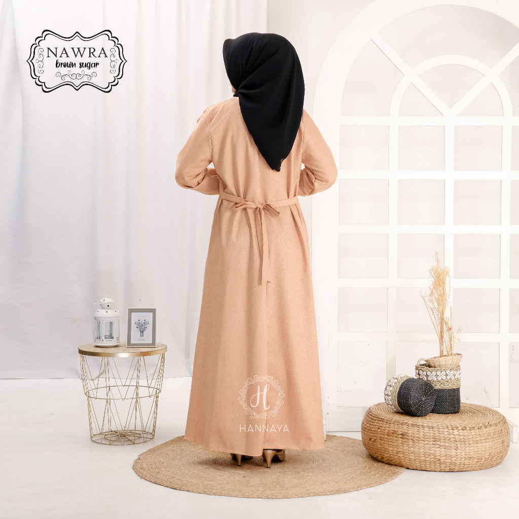 GAMIS TERBARU KATUN MADINAH NAWRA DRESS BY HANNAYA VARIASI WARNA 2