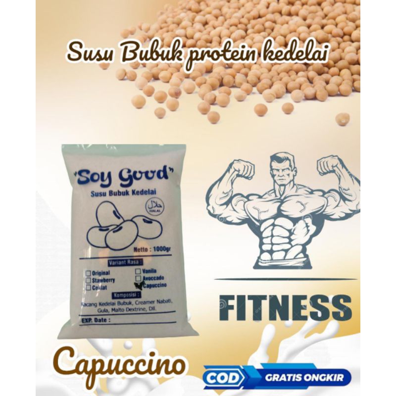 

Susu kedelai bubuk protein rasa capucino berat 1000gram