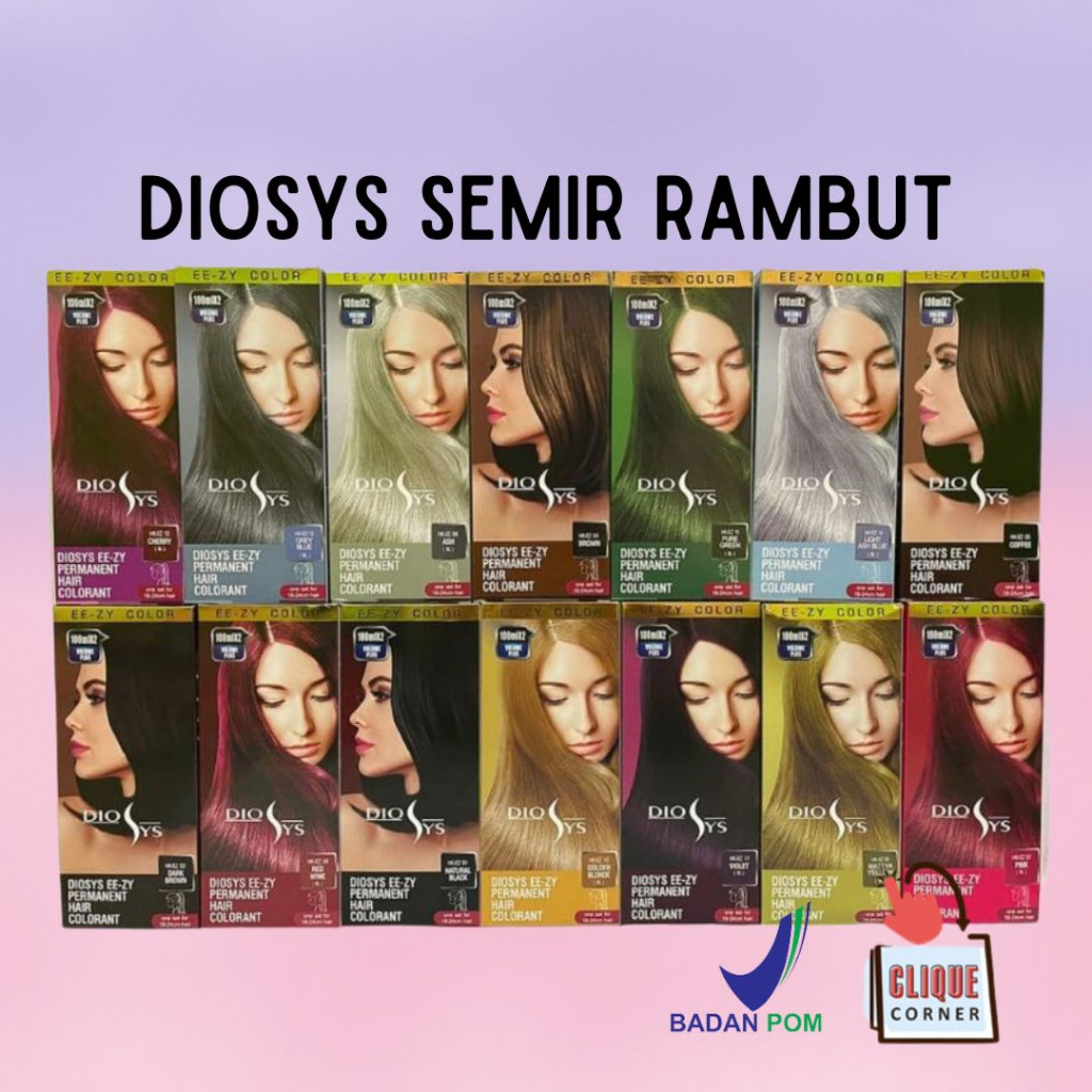 DIOSYS EE-ZY Permanent Hair Colorant 100 mL / Hair Color / Pewarna Semir Rambut Permanen Dyosis