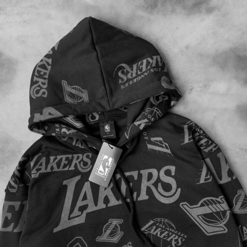 SWEATER HOODIE NIKE LAKERS FULL BORDIR FULLTAG &amp; LEBEL