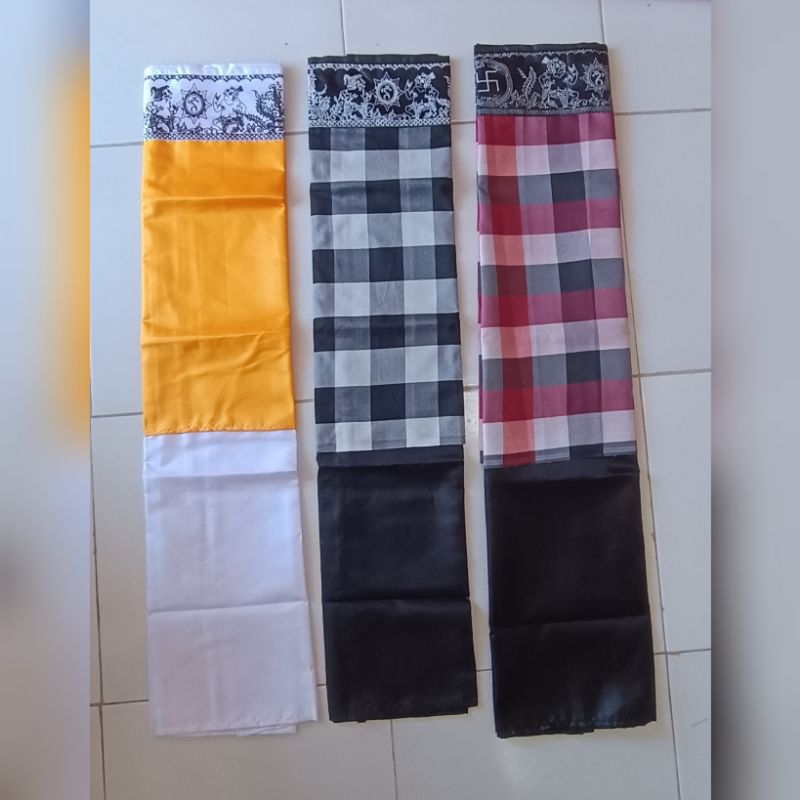 Wastra | Wastra Pelinggih | Putih kuning | Poleng