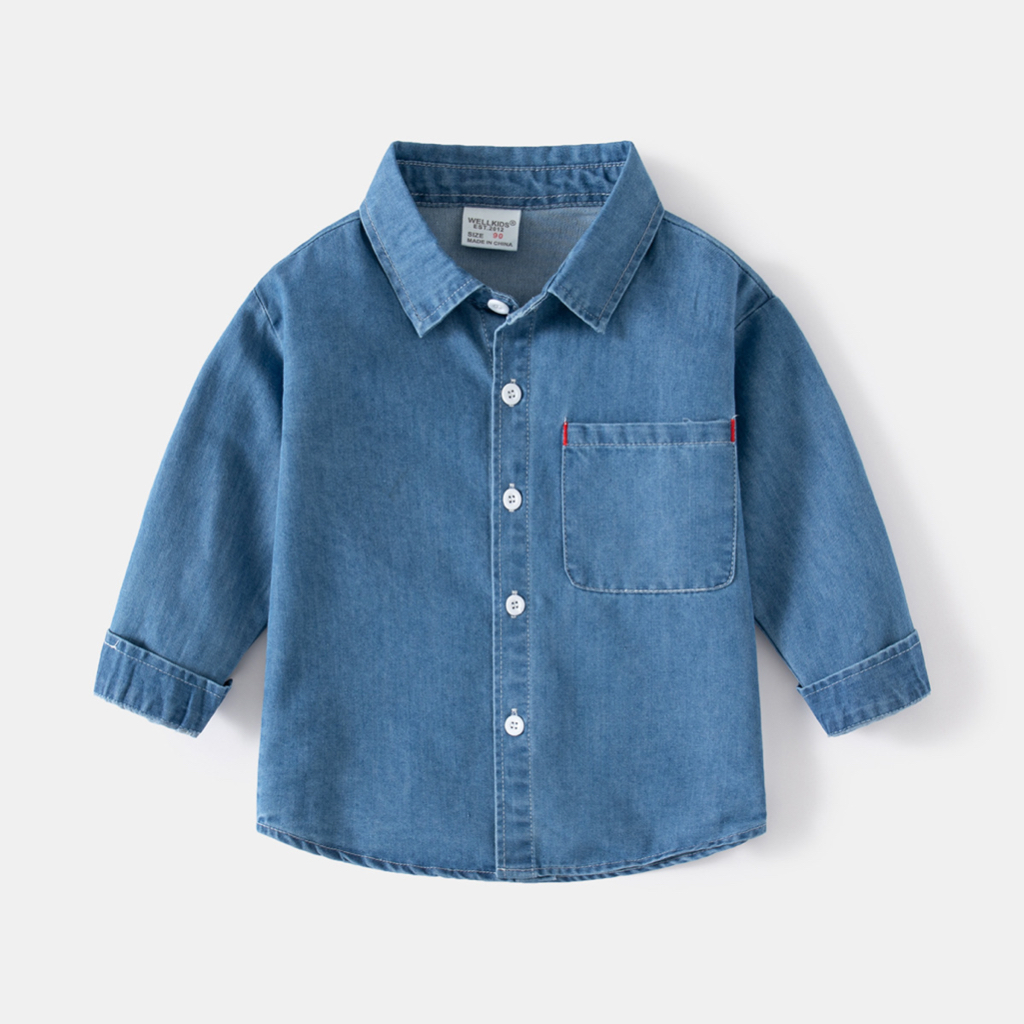 Denim Outer Import Kemeja Anak Laki Laki Baju Luaran Jaket Anak Cowok