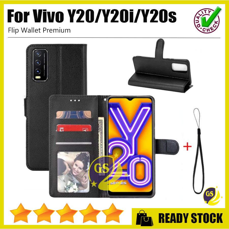 Flip Case VIVO V21 5G V20 SE Y12s Y20s Y20i Y20 Y53 Leather Cover Wallet Kulit Sarung Dompet Casing