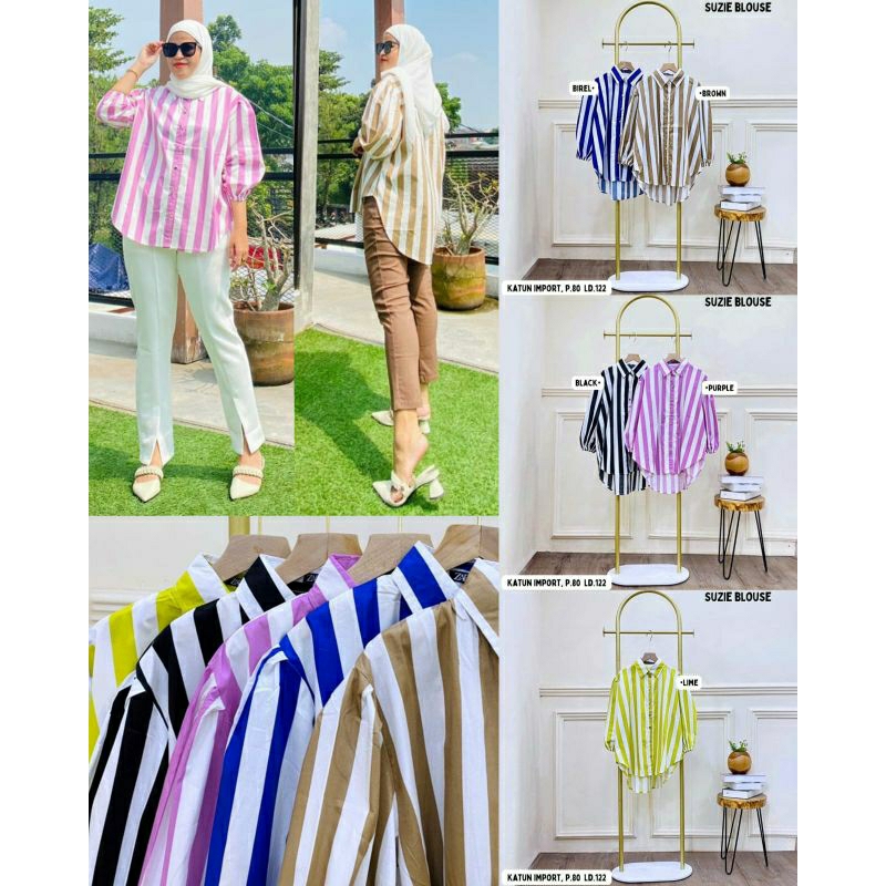 Blouse Atasan Wanita Katun Import Suzie Blouse
