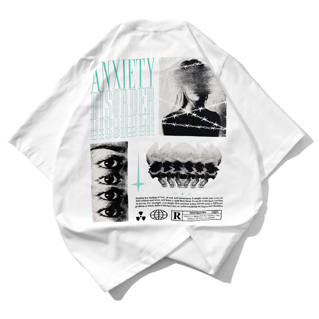 “ ANXIETY “ OVERSIZE T-SHIRT / BAJU KAOS OVERSIZE PRIA DISTRO