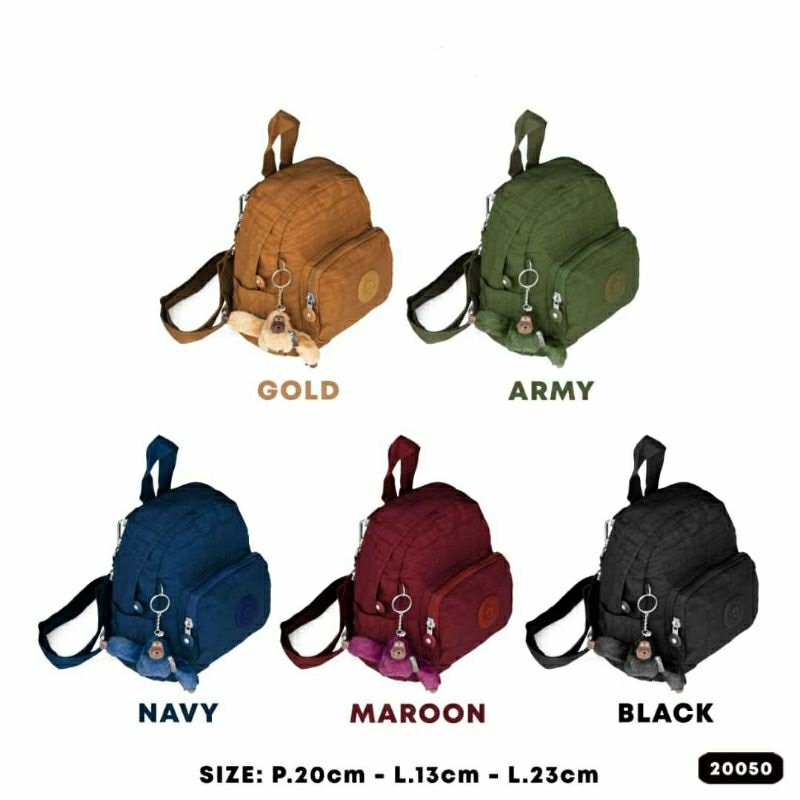 TAS RANSEL WANITA 20050 BAHAN NYLON SIZE 22x12x23 cm. TAS WANITA TAS IMPORT / TAS RANSEL NYLON / RANSEL 3IN1 BEST SELLER TERBARU BISA BAYAR DITEMPAT.!!!!