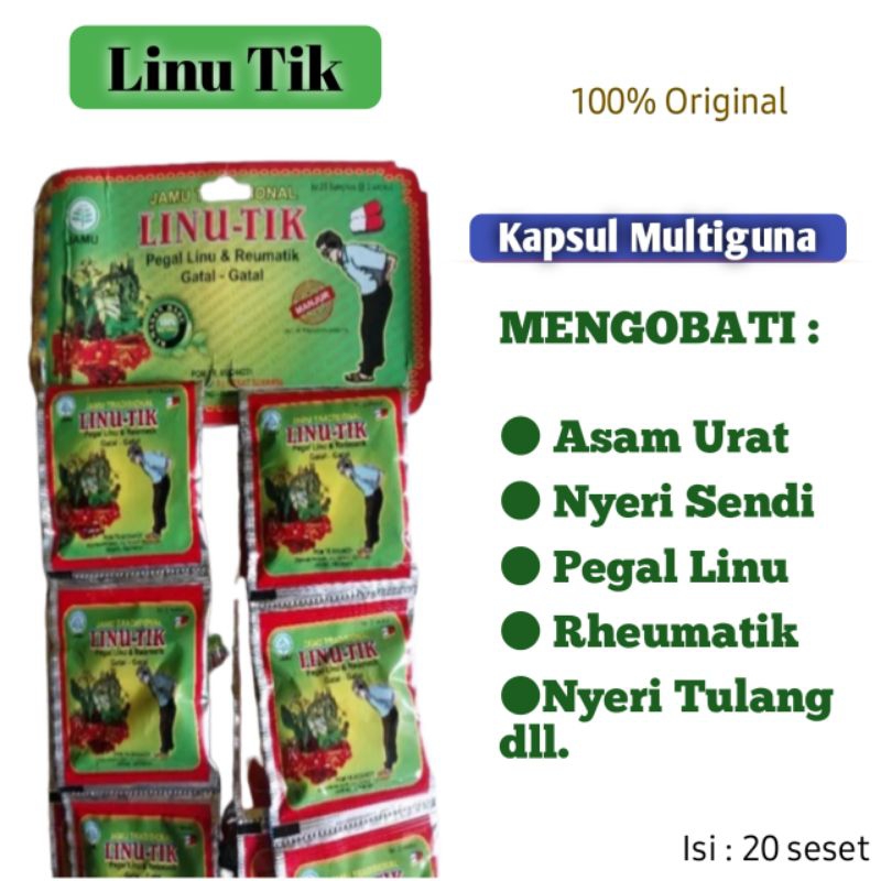 

Kapsul Linu Tik Pegal Linu dan Reumatik Gatal - Gatal