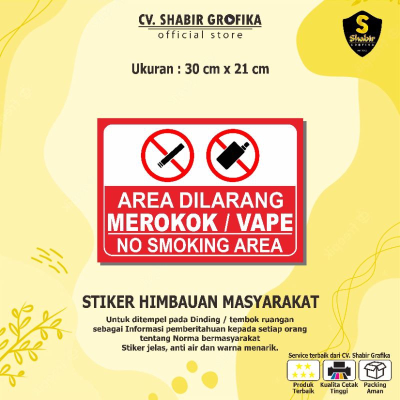 

STIKER DILARANG MEROKOK