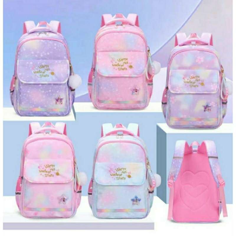 R22- TAS SEKOLAH ANAK PEREMPUAN RANSEL ANAK PEREMPUAN TAS IMPORT 100%