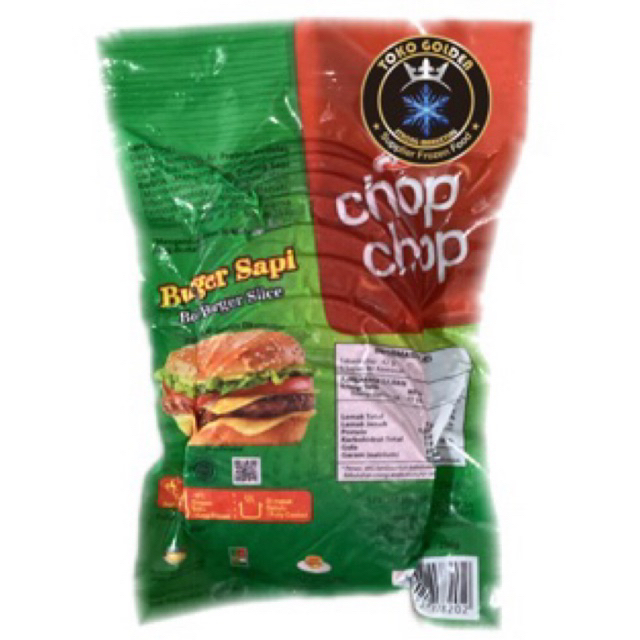 

chop chop burger sapi 250gr 10s / daging burger