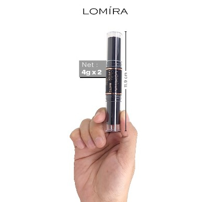 Lomira Double Lipstick Matte 2in1 Pelembab Bibir Make Up Lipstik BPOM