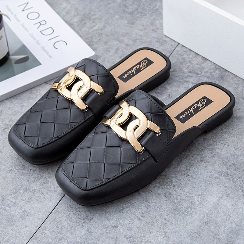 Sandal Wanita Selop Flat Jelly Import ISABEL / Sepatu Sandal Kantoran Simple korea