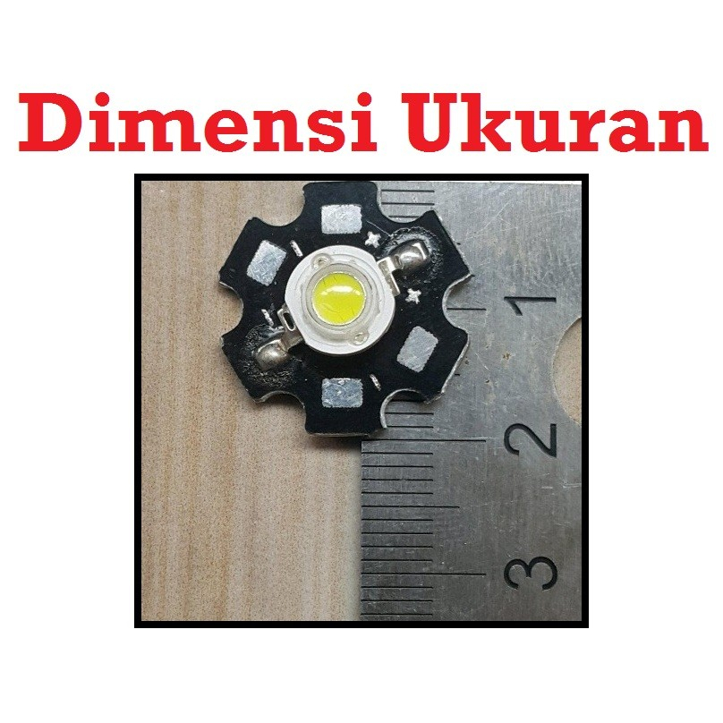 Led HPL 3W Warna + Heatsink Pendingin High Power LED 3 Watt Terang