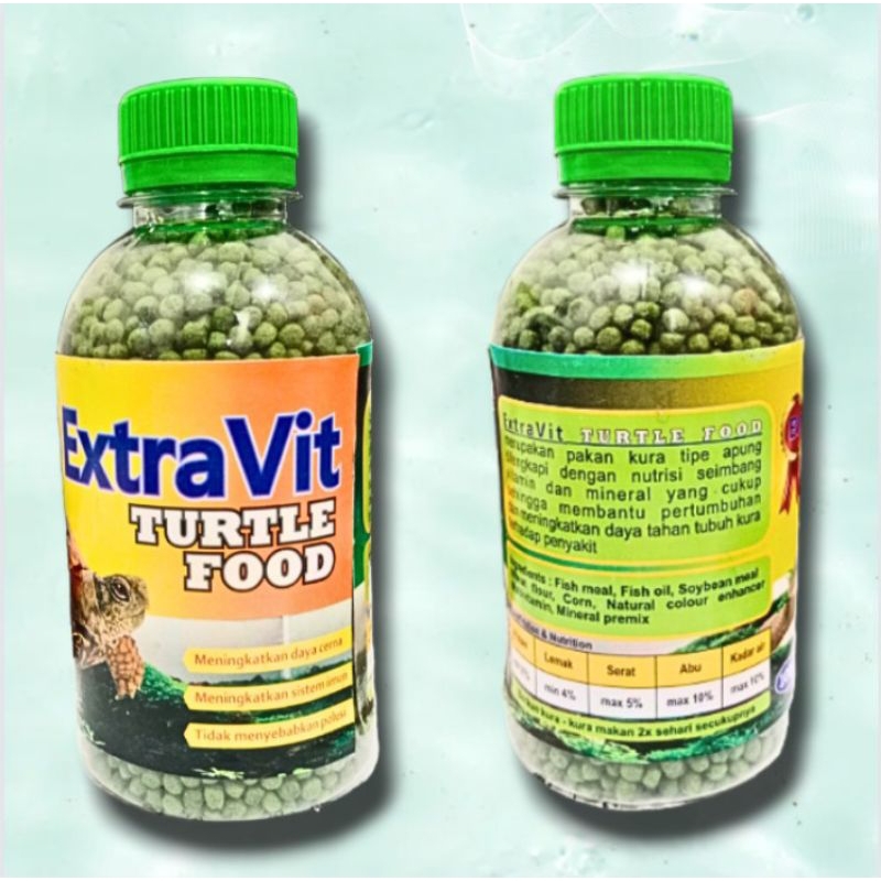 Makanan Kura Kura Food Turtle EXTRAVIT TURTLE 100GR