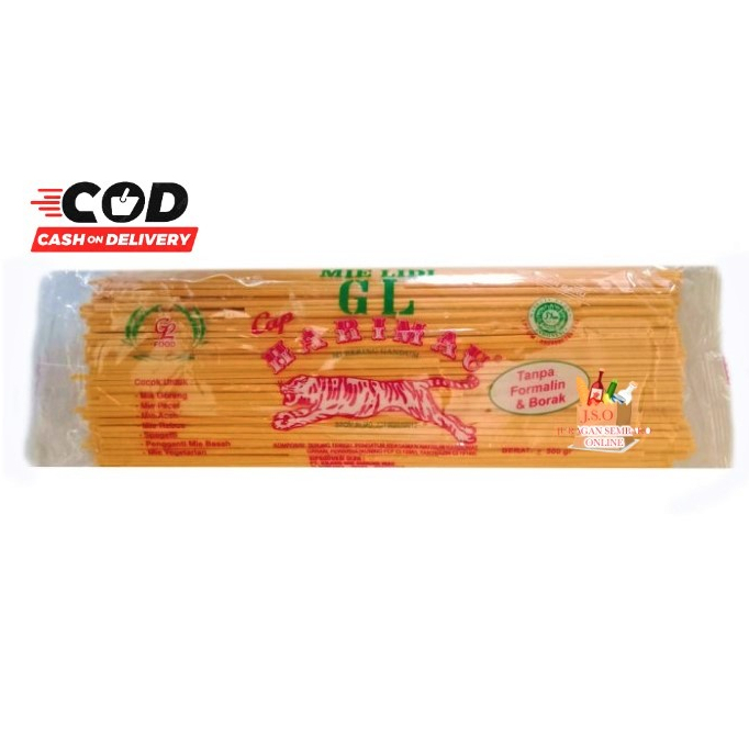 

(JSO) Mie Lidi 500 gram Cap Harimau Putih / Kuning / Mi Gomak