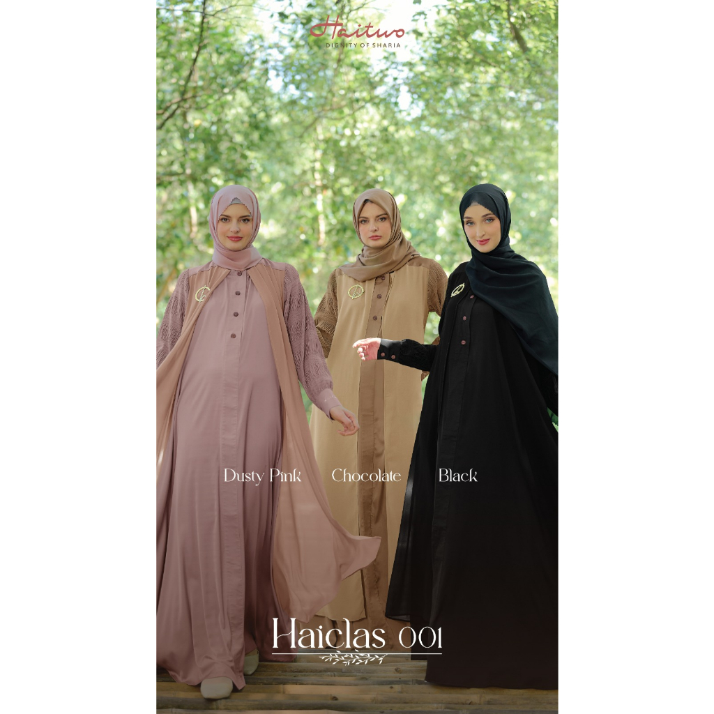 Haitwo HAICLAS 01 Material Leica Silk Mix Cerutty Gamis Kondangan Simple Kekinian bisa COD Terbaru Mewah