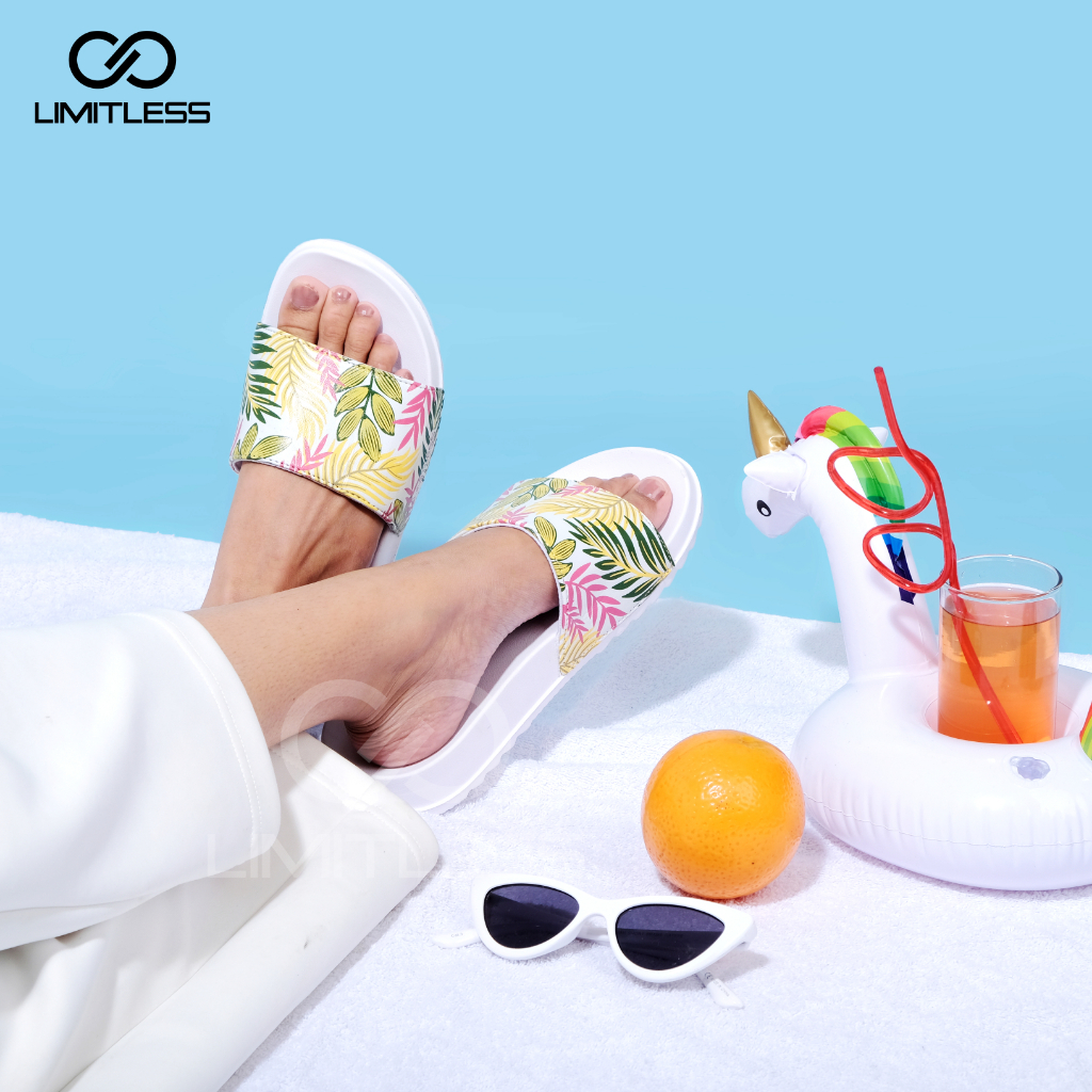 Sandal Wanita Dewasa Selop Fashion Korea Terbaru FELICIA Sendal Slop Cewek Fashion Casual Cantik Motif Santai