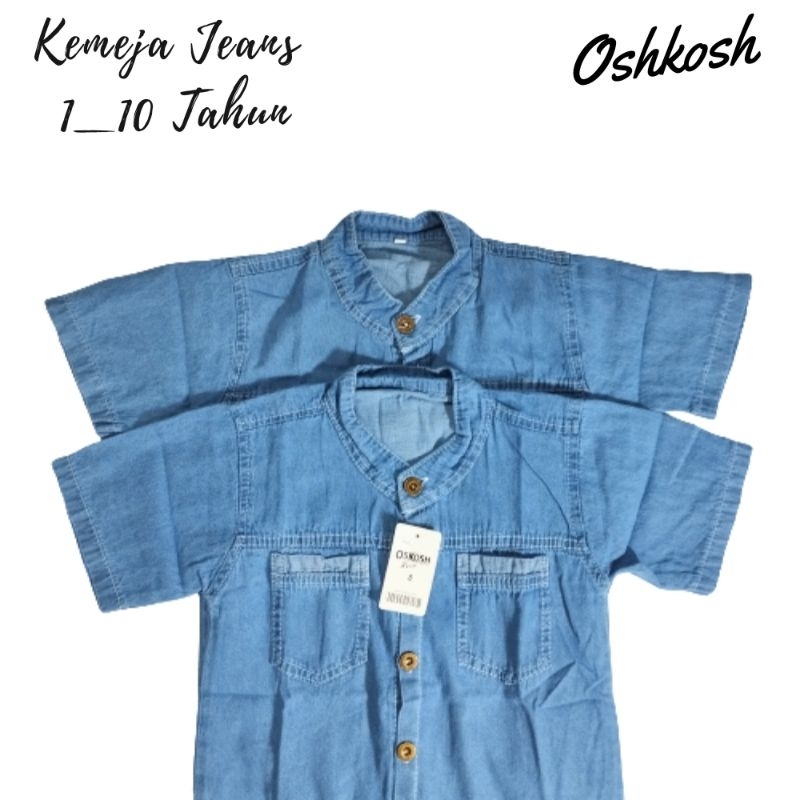 Kemeja Jeans Anak Pendek 1-10 Tahun