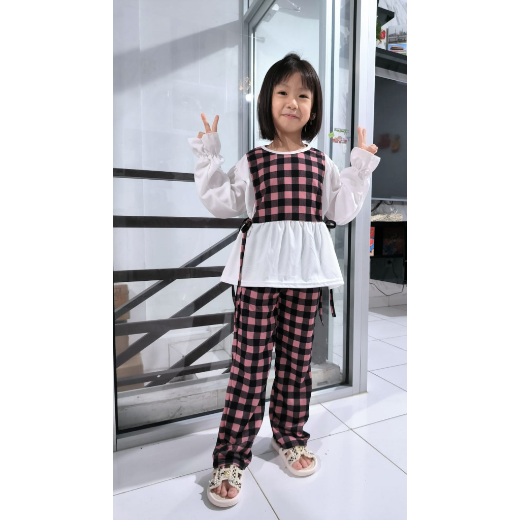 MOMOGI - SETELAN CELANA ADHIRA / ONE SET ANAK PEREMPUAN BABYDOLL / VOXY PREMIUM / Usia 5th-Anak Tanggung