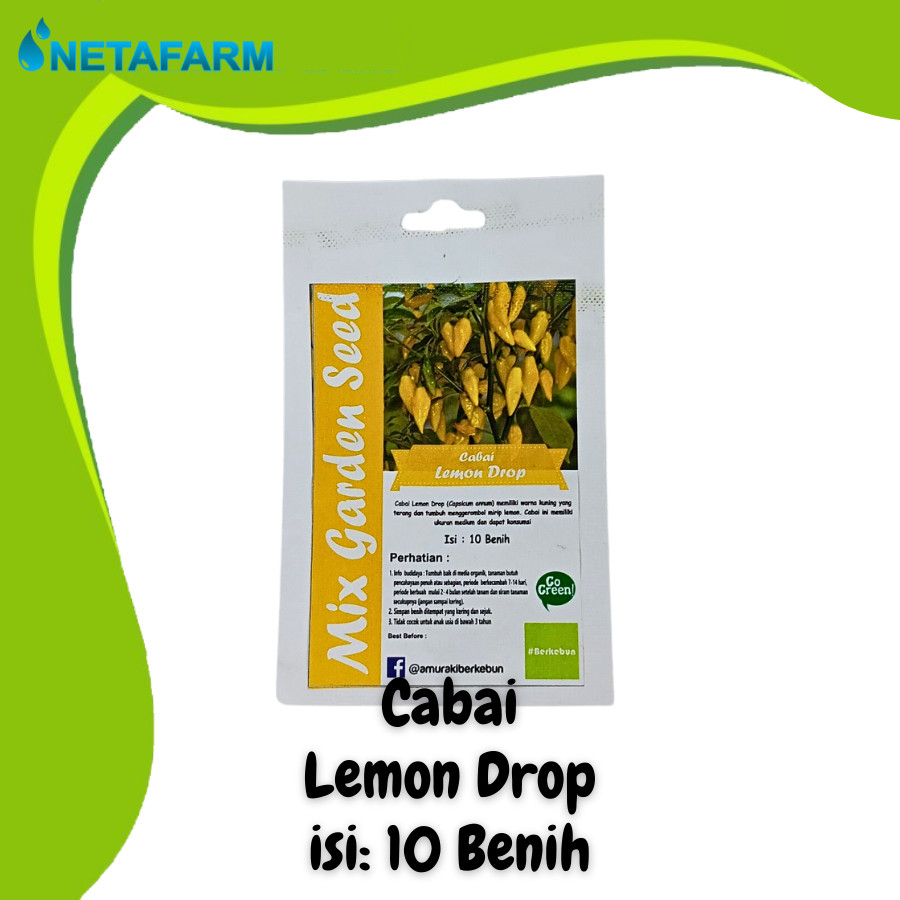 Benih Biji Bibit Cabai Lemon Drop Mix Garden Seed - 10 Benih