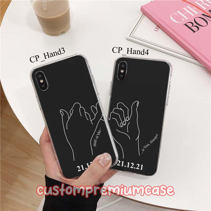 CUSTOM CASE COUPLE PASANGAN DESAIN COUPLE HOLDING HANDS AESTHETIC ESTETIK / CASING CUSTOM - CASE COU