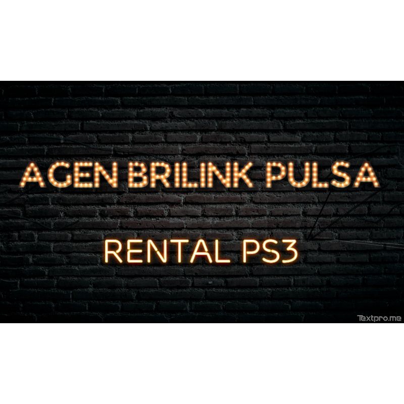 Lampu tulisan AGEN BRILINK PULSA RENTAL PS3