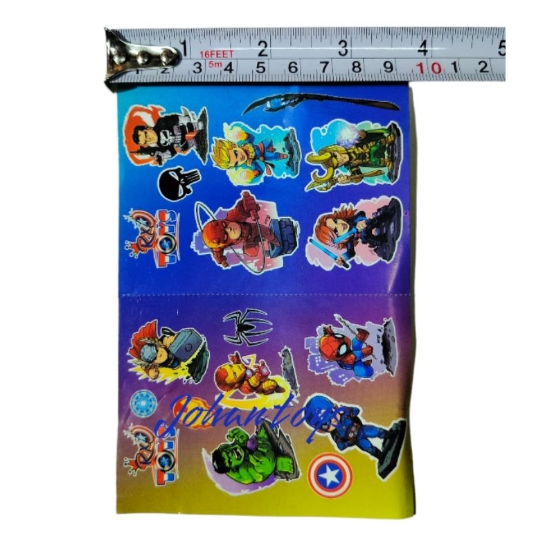Stiker kartun isi 9,5×14 Cm isi 50 pcs