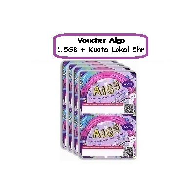 Voucher Aigo 1.5GB + kuota lokal 5hr