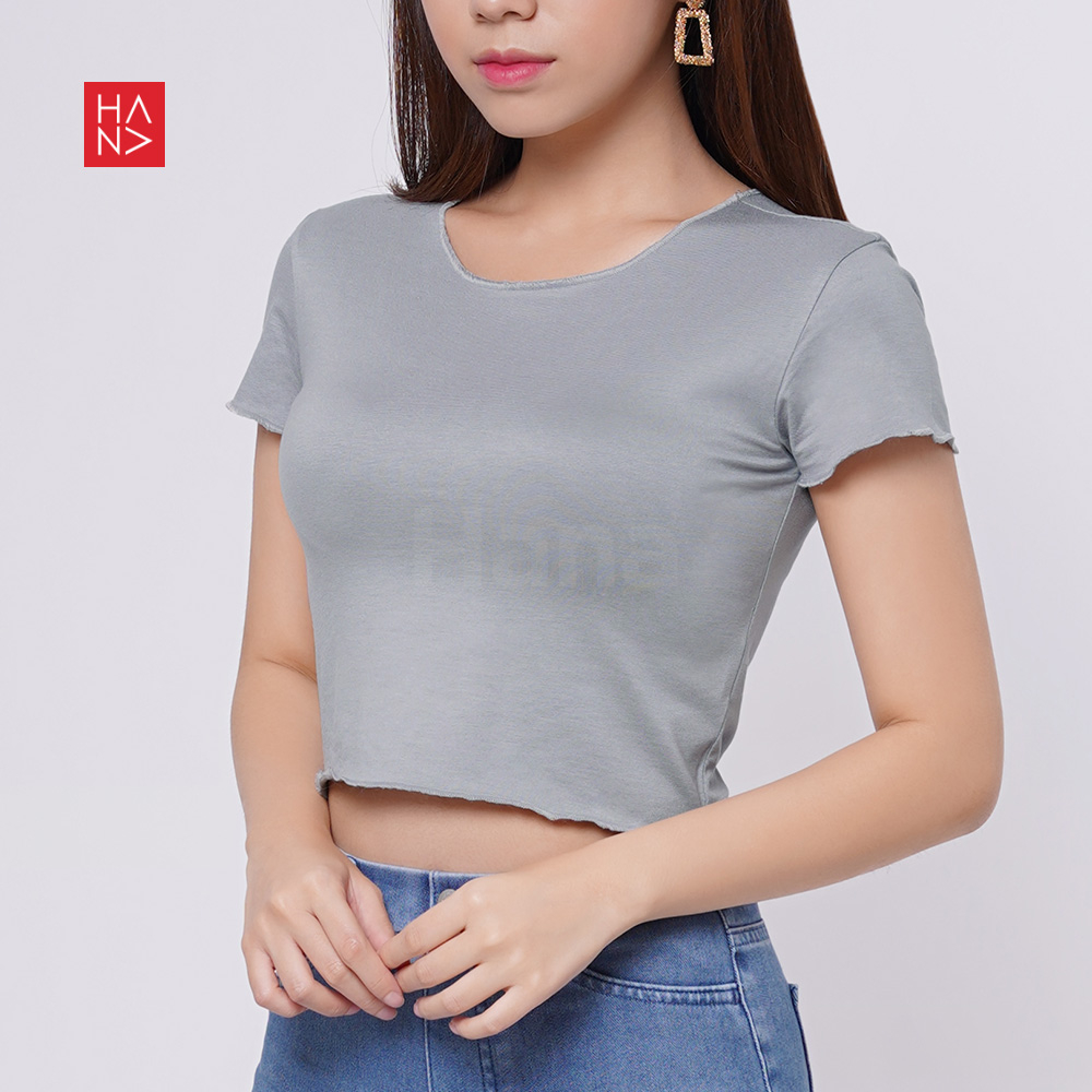 Hana Fashion - Hanafe Crop Top Kaos Wanita Crop Tee [S-XXXL] - CT014