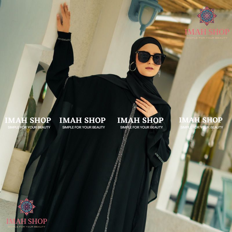 NEW EXCLUSIVE ABAYA TURKEY KAFTAN DUBAI OUTHER SAUDI 2IN1 MATA Swarovski ORI #abayaturkey #kaftan #abaya #abayablink kaames  812