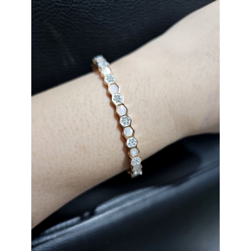 Restok Gelang Titanium Premium Quality Mirip emas asli kilau Stainless steel Branded band Tidak karatan1
