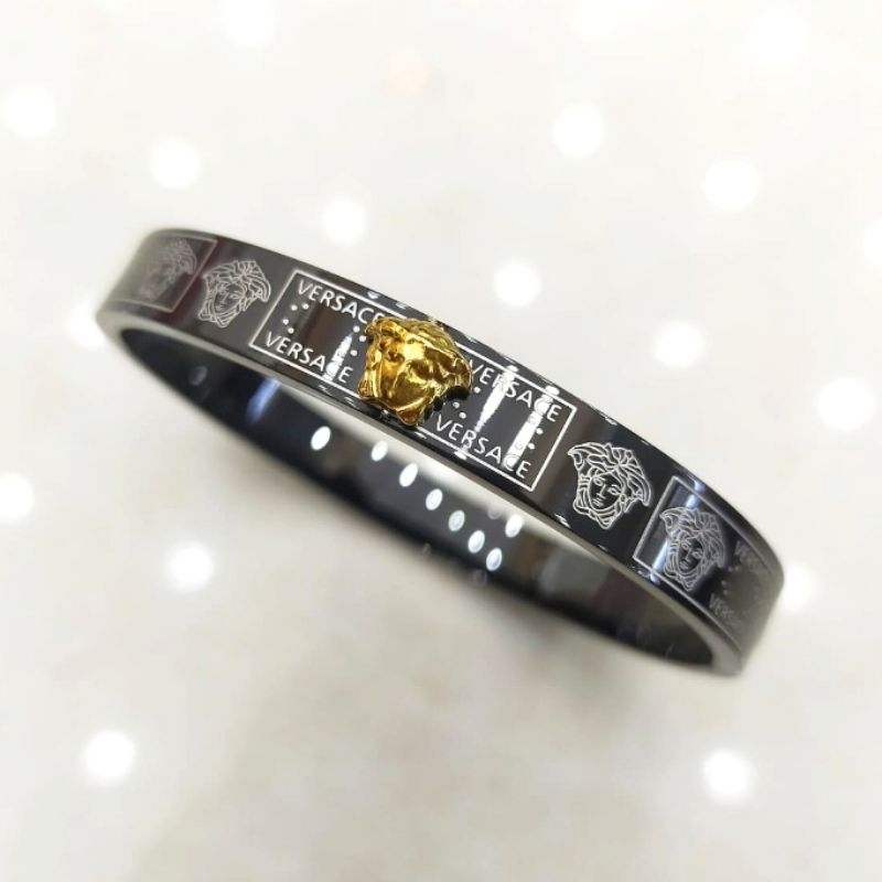 Gelang titanium branded V3RSA53 Anti karat anti alergi Bracelet Stainless steel Ori bahan tebal 92047