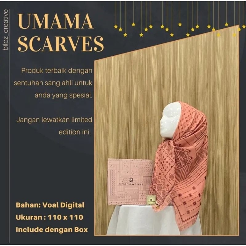 UMAMA BOX hijab voal Digital by umama SCARVES premium original kerudung umama box jilbab umama box p