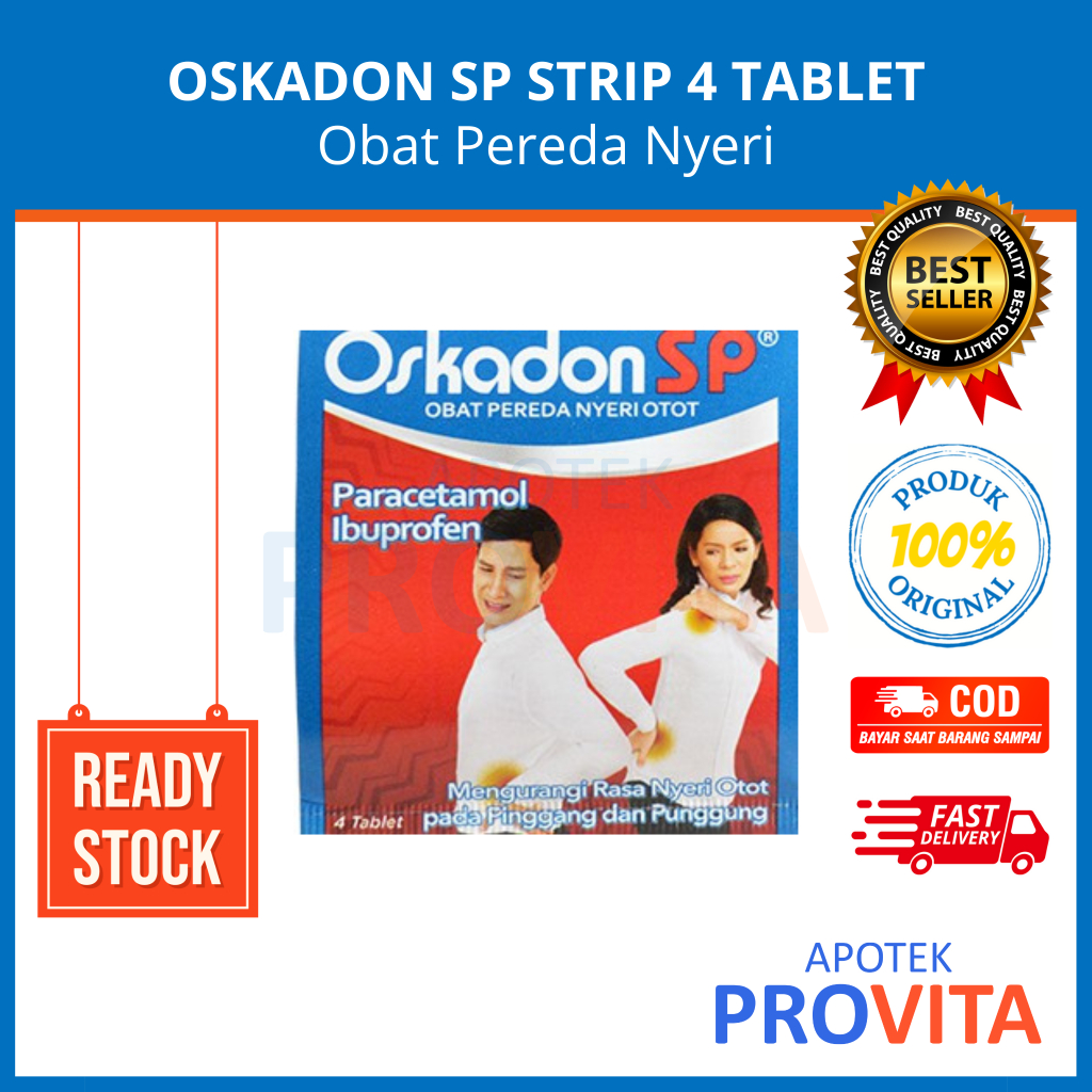 OSKADON SP STRIP 4 TABLET - Obat Pereda Nyeri / Nyeri Otot / Sakit Pinggang dan Punggung / Anti Nyer