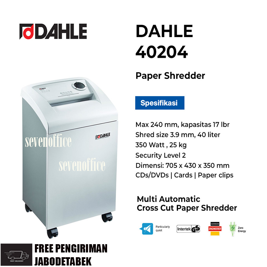 Mesin penghancur kertas dahle 40204 350watt paper shredder bergaransi