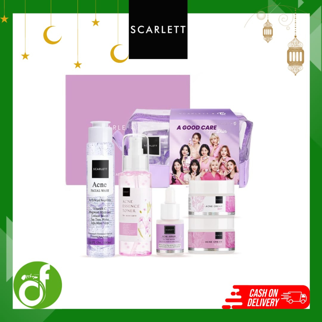 Scarlett Whitening Paket Acne Series Box / Pouch Original