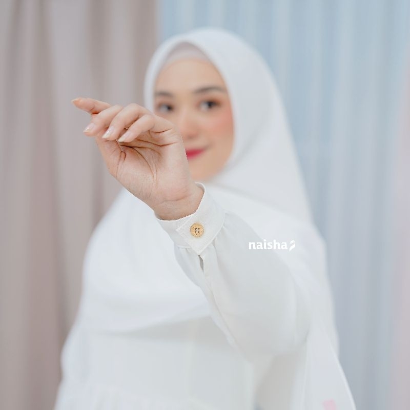Gamis lebaran putih broken white premium full furing | dress putih tidak nerawang | gamis ramadhan | gamis putih tidak nerawang | gamis tali | dress simple | gamis | gamis premium | gamis putih idul fitri gamis lebaran gamis idul fitri hari raya