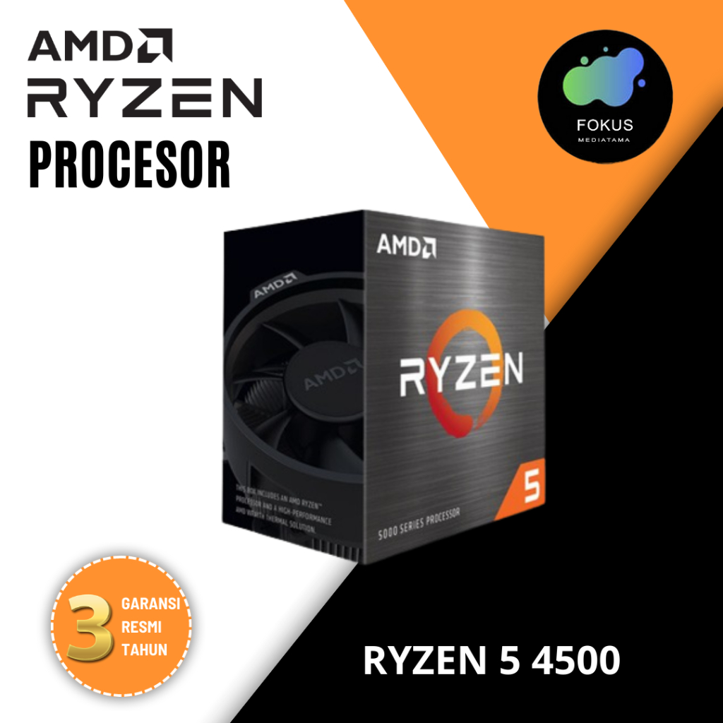 AMD Ryzen 5 4500 3.6Ghz Up To 4.1Ghz Cache 8MB 65W AM4 [BOX] - 6 Core