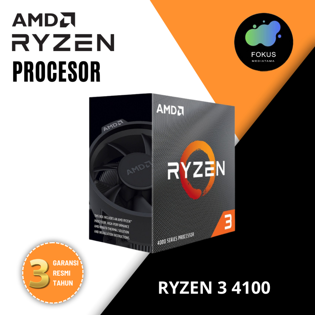 AMD Ryzen 3 4100 3.8Ghz Up To 4.0Ghz Cache 4MB 65W AM4 [BOX] - 4 Core