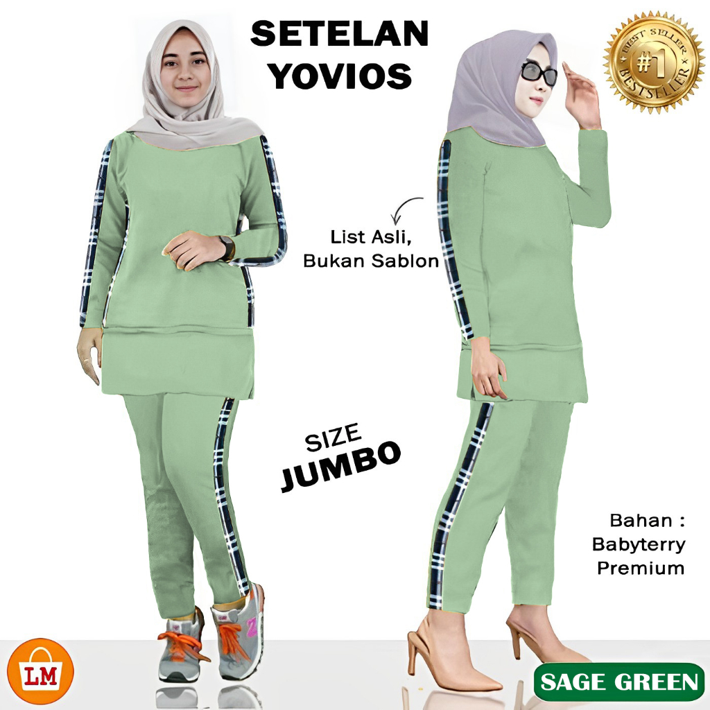 TERMURAH TERLARIS Setelan Pakaian Olahraga Senam Training Wanita SET LMS 16855 16859 16863 YOVIOS