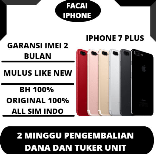Iphone 7 Plus 32GB-128GB-256GB Bekas/second Original 100% | Mulus  like new Fullset