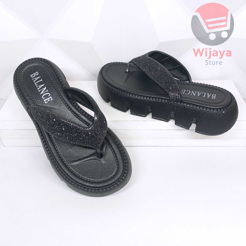 Sandal BALANCE 8386 Wedges Jepit Wanita Sendal Motif Blink Import Cewek Perempuan 0518
