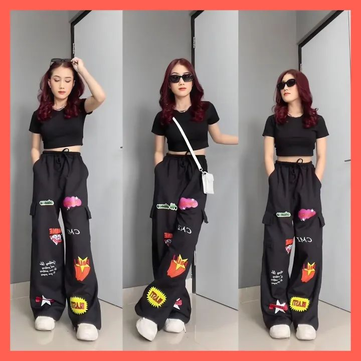 CELANA JOGGER WANITA | CELANA PANJANG LUCU JOGGER BLAST