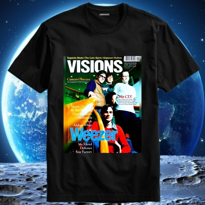 Baju Kaos Tshirt T Shirt Pria Laki Cowok Cewek Perempuan Unisex Band Weezer Wezeer Wezer Pinkerton H