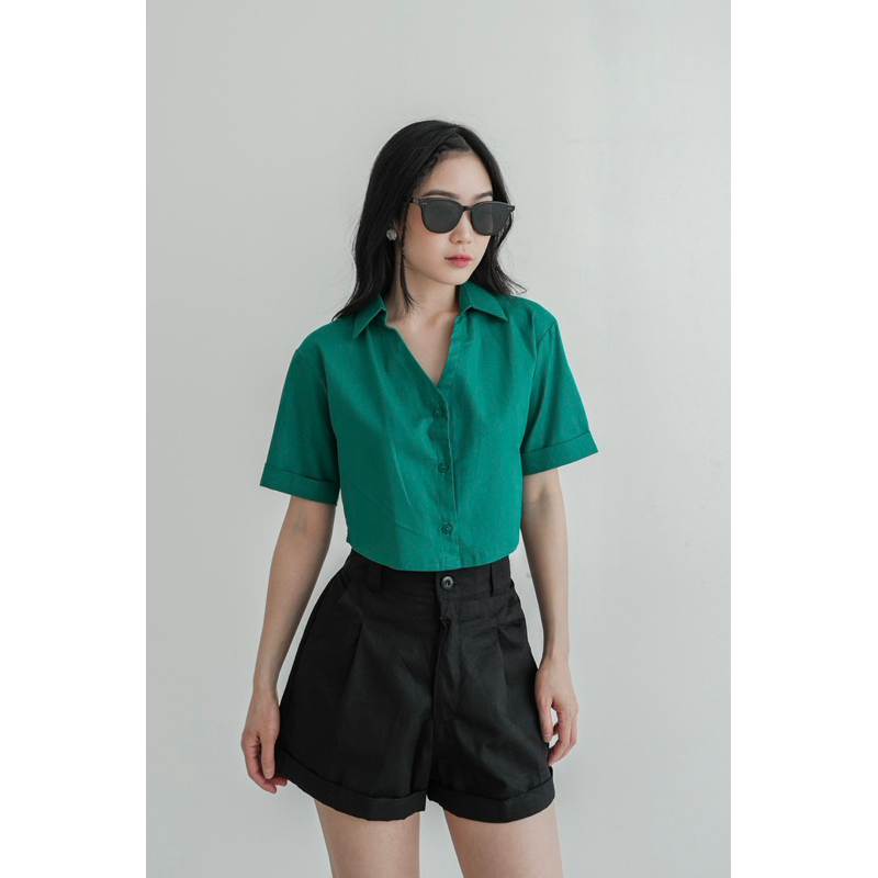 [LAVIA] Yeona Top / Kemeja Crop Top