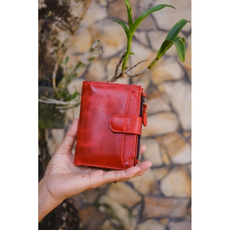 Dompet Kulit Asli Wanita Gia Wallet Dompet Lipat Dompet Kartu