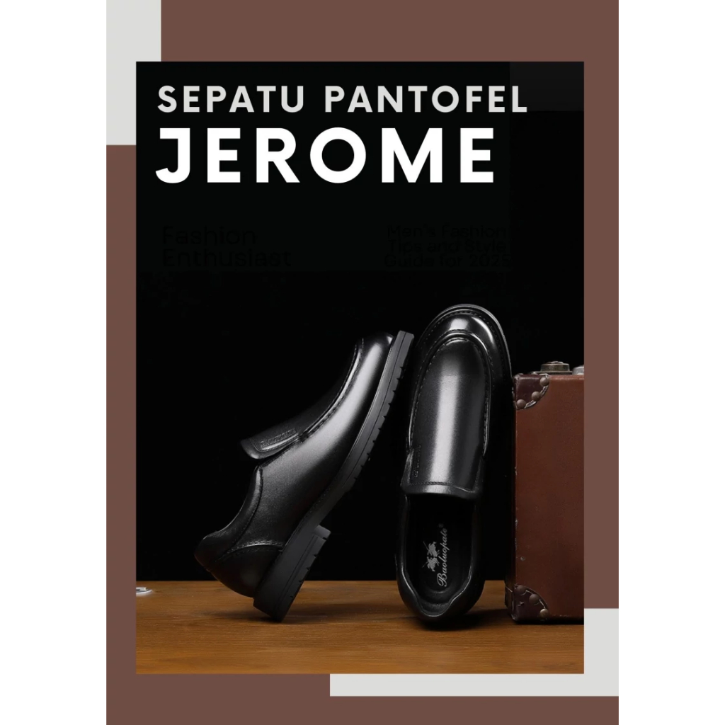 SEPATU PANTOFEL JEROME PRIA || SEPATU KASUAL PRIA || SEPATU KULIT PRIA