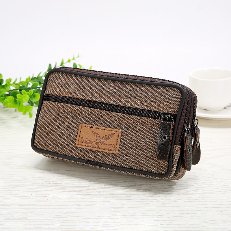 POUCH PRIA DOMPET HP PINGGANG IMPORT OXFORD COKLAT PREMIUM QUALIZER WA738B7 MUAT HP COWOK KEREN BRANDED PREMIUM LAKI SIMPLE MURAH ORIGINAL FASHION CASUAL